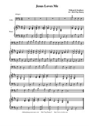 Jesus Loves Me for Cello and Piano, beginner level