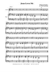 Jesus Loves Me for Violin and Piano, beginner level